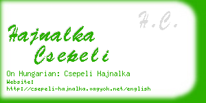hajnalka csepeli business card